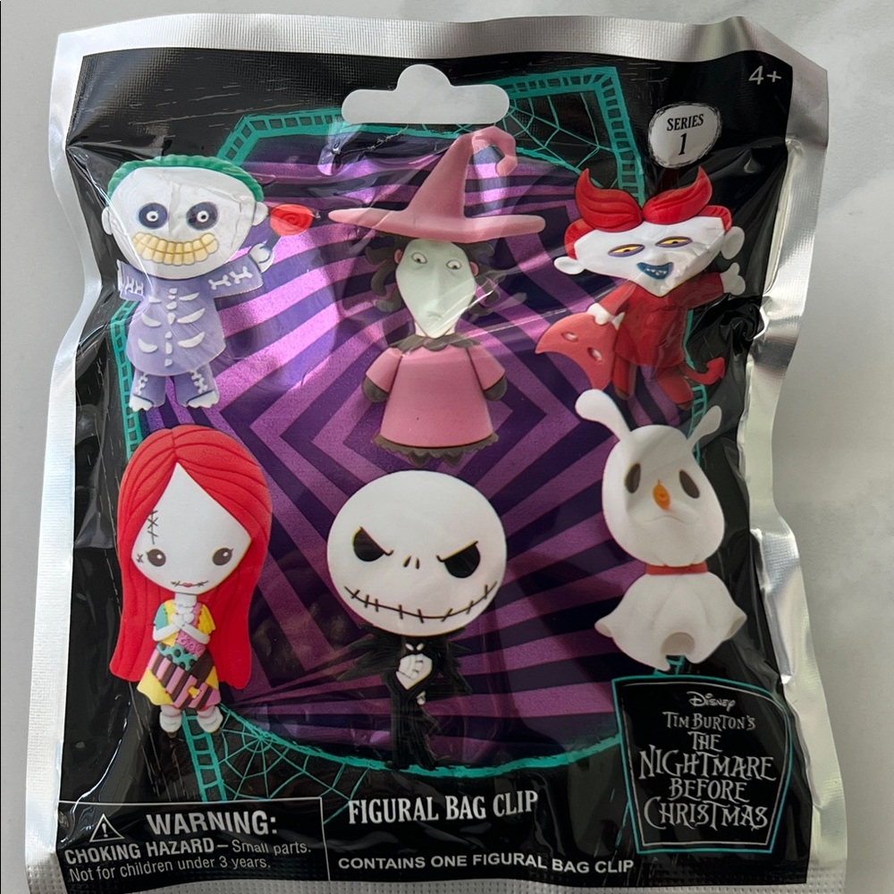 NIB Disney Nightmare Before Christmas Character Bag Clip - Blind Bag